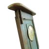 Upcycled Window Clock with Pendulum (Light Blue)