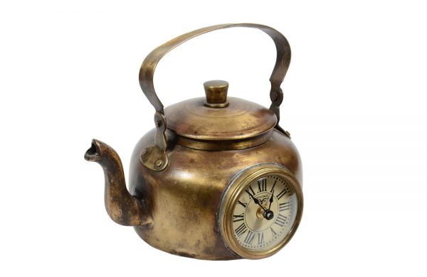 Upcycled Brass Kettle Clock