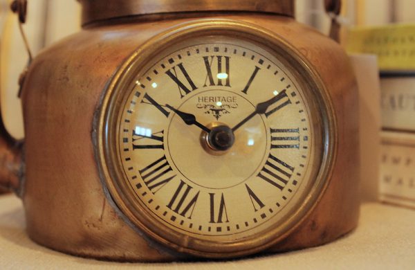 Upcycled Brass Kettle Clock