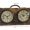 Upcycled Brick Mold Dual Dial Clock