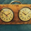 Upcycled Brick Mold Dual Dial Clock