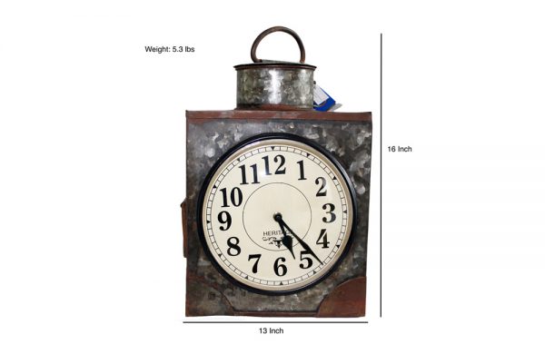 Upcycled Iron Container Clock