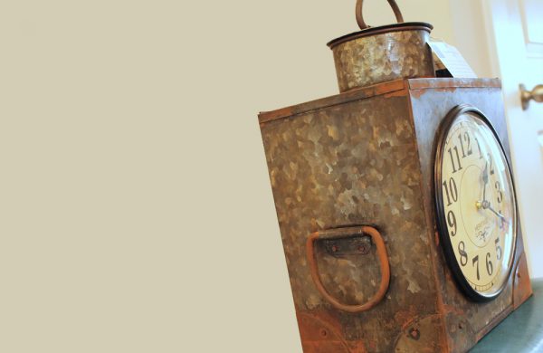 Upcycled Iron Container Clock