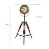 Natural Teak Finish Clock on Tripod