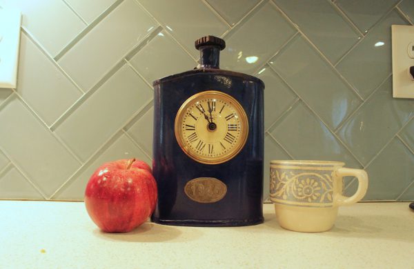 Upcycled Iron Wine Bottle Clock