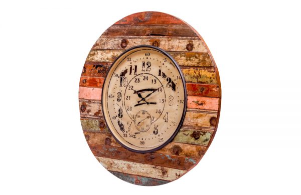 Upcycled Wooden Clock with Seconds Dial