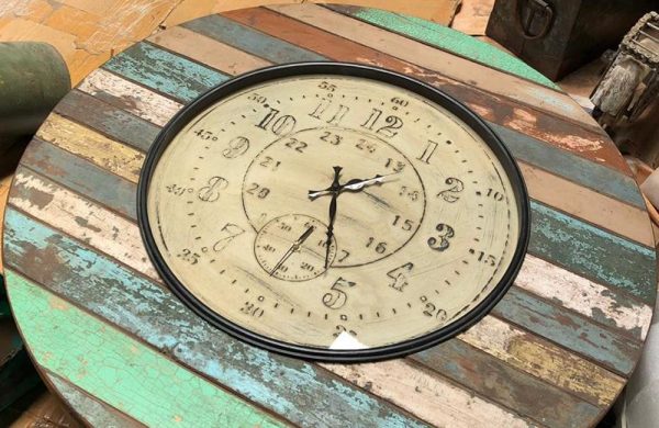 Upcycled Wooden Clock with Seconds Dial