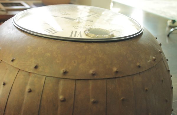 Upcycled Iron Wok Clock