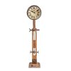 Wooden Floor Lamp Clock with Bicycle Chain