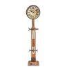 Wooden Floor Lamp Clock with Bicycle Chain