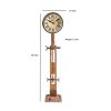 Wooden Floor Lamp Clock with Bicycle Chain