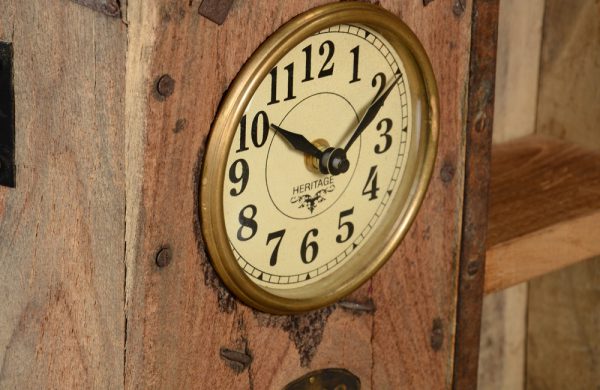 Upcycled Brick Mold Clock with 2 Shelves