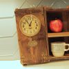 Upcycled Brick Mold Clock with 2 Shelves