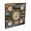 Upcycled Wooden World Time Clock