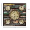 Upcycled Wooden World Time Clock