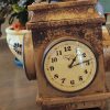 Upcycled Iron Lantern Clock (Mud Brown)