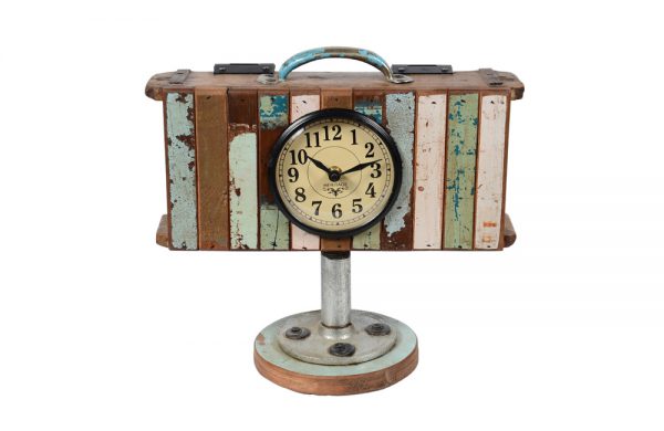 Upcycled Brick Mold Clock with Wooden Base