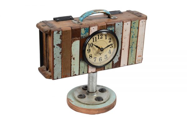 Upcycled Brick Mold Clock with Wooden Base