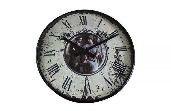 Iron Side Table Clock (Couple)