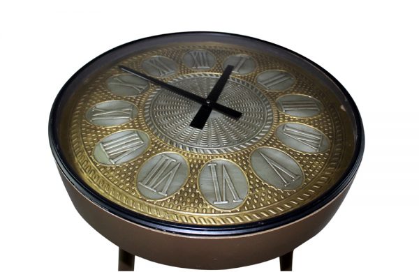 Iron Side Table Clock