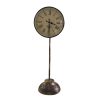 Iron Floor Lamp Clock in Brass Finish (Camo Brown)