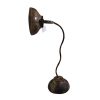 Iron Floor Lamp Clock in Brass Finish (Camo Brown)