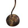 Iron Floor Lamp Clock in Brass Finish (Camo Brown)