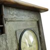 Upcycled Window Clock with Pendulum (Rustic Brown)