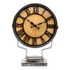 Upcycled Iron Rusty Finish Lamp Style Clock (Black Camo)