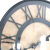 Upcycled Iron Rusty Finish Lamp Style Clock (Green)