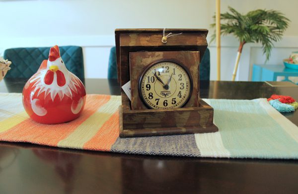 Folding Box Clock with Hand Painting