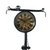 Upcycled Iron Bicycle Clock (Black with Hand Dial)