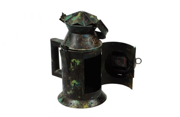 Upcycled Lantern Clock (Green)