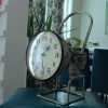 Upcycled Iron Lamp Style Clock (Brown Camo)