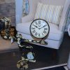 Upcycled Iron Floor Lamp Clock (Green Camo)