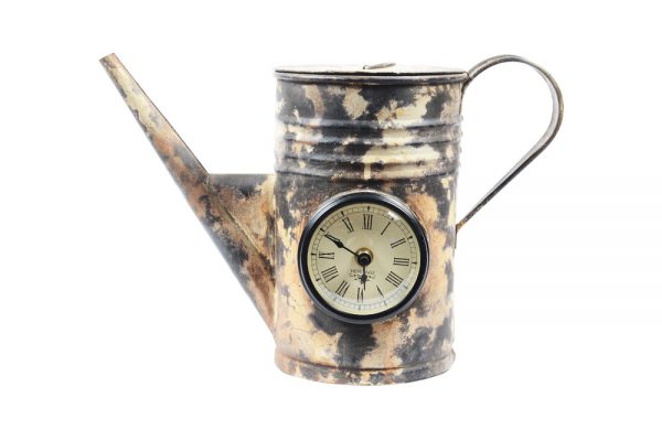 Upcycled Iron Jug Clock (Camo White)