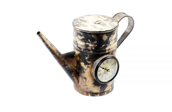 Upcycled Iron Jug Clock (Camo White)