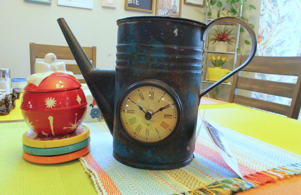 Upcycled Iron Jug Clock (Blue)