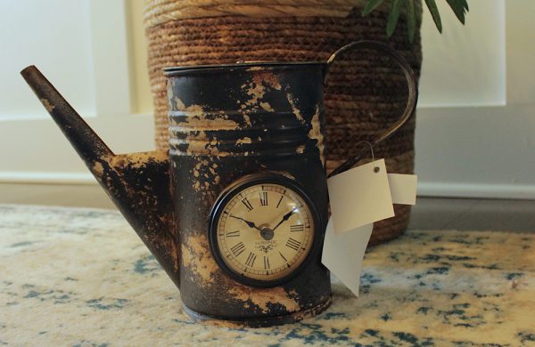 Upcycled Iron Jug Clock (Camo White)