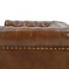 Chesterfield Top Grain Leather Armchair (Cameroon Cocoa)