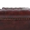 Chesterfield Top Grain Leather Armchair (Eminence Mocha)