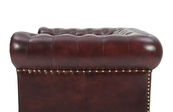 Chesterfield Top Grain Leather Armchair (Eminence Mocha)