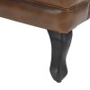 Vatican Wing Back Chesterfield Leather Accent Chair (Cameroon Cocoa)