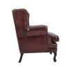 Vatican Wing Back Chesterfield Leather Accent Chair (Eminence Mocha)