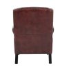 Vatican Wing Back Chesterfield Leather Accent Chair (Eminence Mocha)