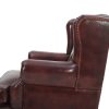 Vatican Wing Back Chesterfield Leather Accent Chair (Eminence Mocha)