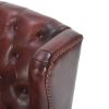 Vatican Wing Back Chesterfield Leather Accent Chair (Eminence Mocha)