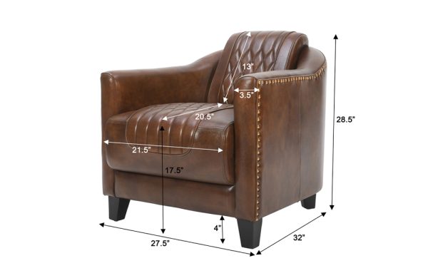 Tomcat Top Grain Leather Armchair