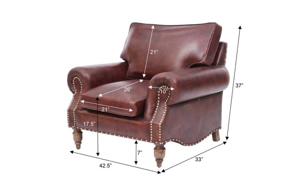 Royal Delight Top Grain Leather Armchair