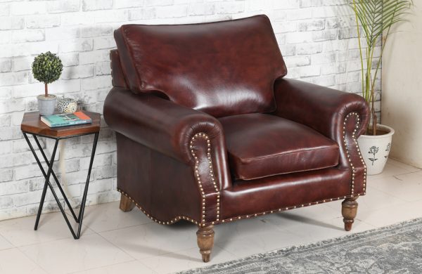 Royal Delight Top Grain Leather Armchair